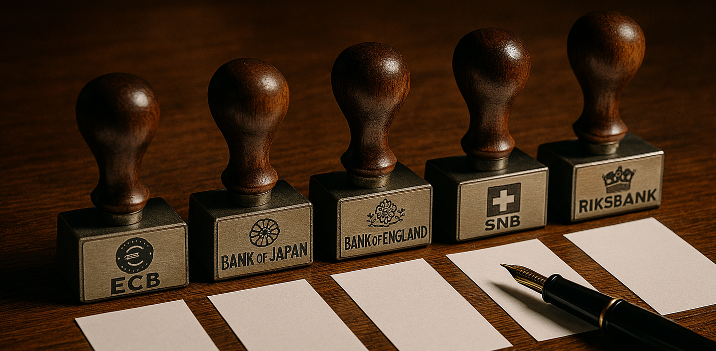 Amanhã destacamos BCE e outros bancos centrais